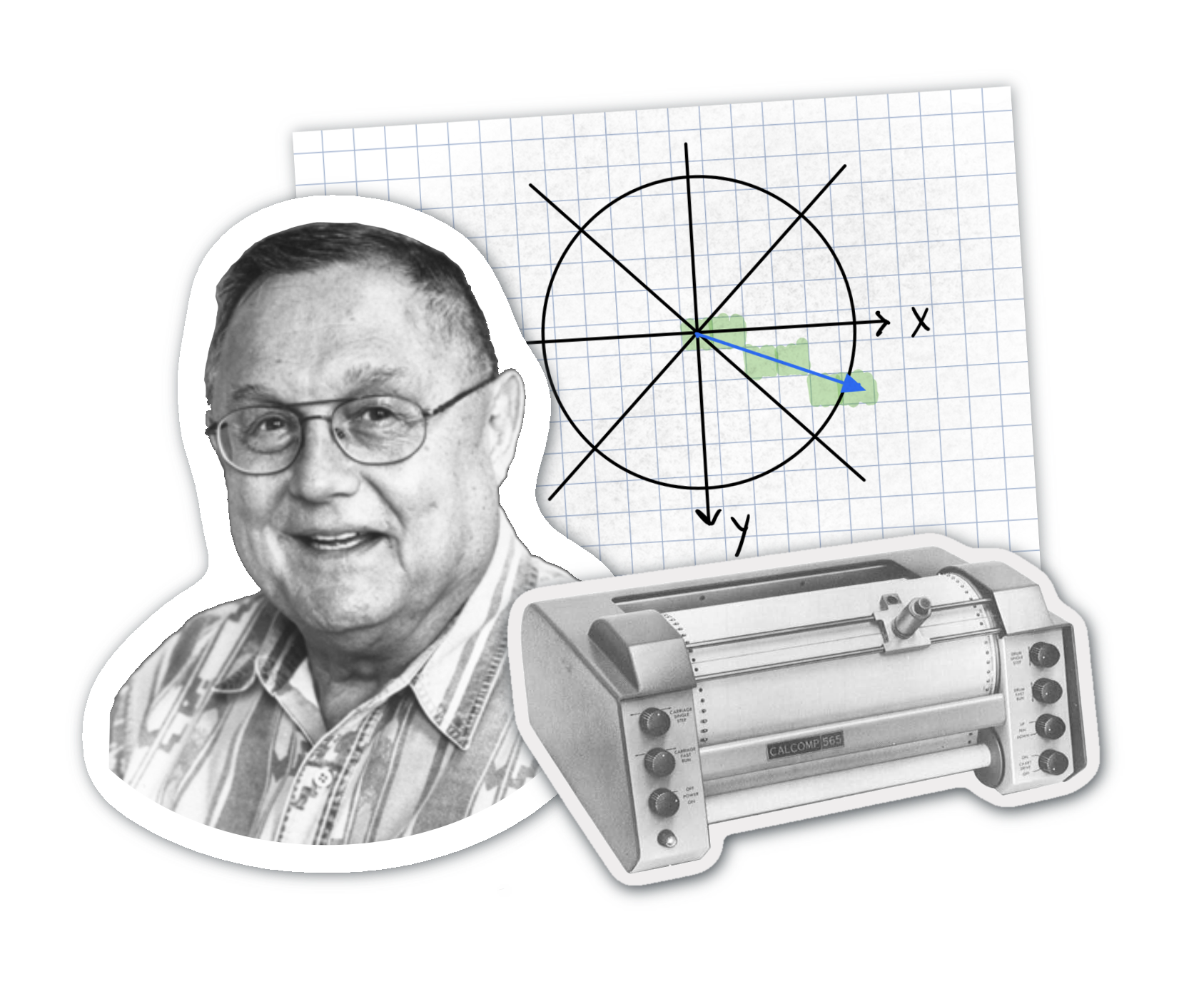 Bresenham and calcomp plotter